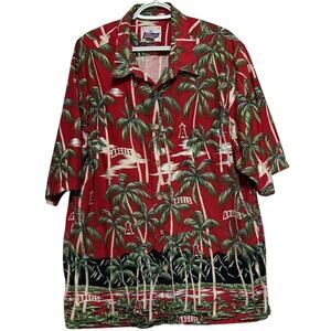 Genuine Merchandise Men's Reyn Spooner Anaheim Angels Tropical Shirt Size XXL